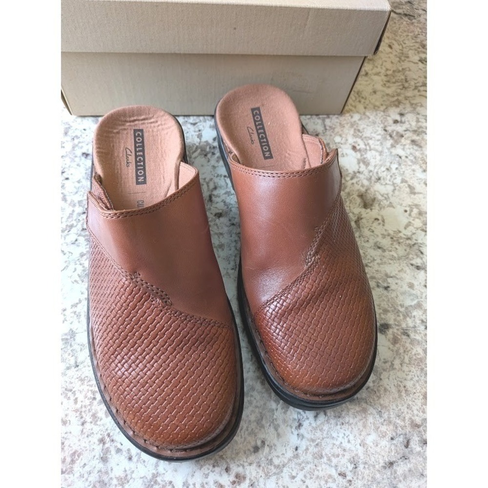 Clarks Patty Tayna Mules Womens 7M Boho Cottagecore Comfort Slip On Clogs